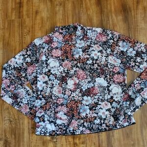 Women's Floral Mesh Top